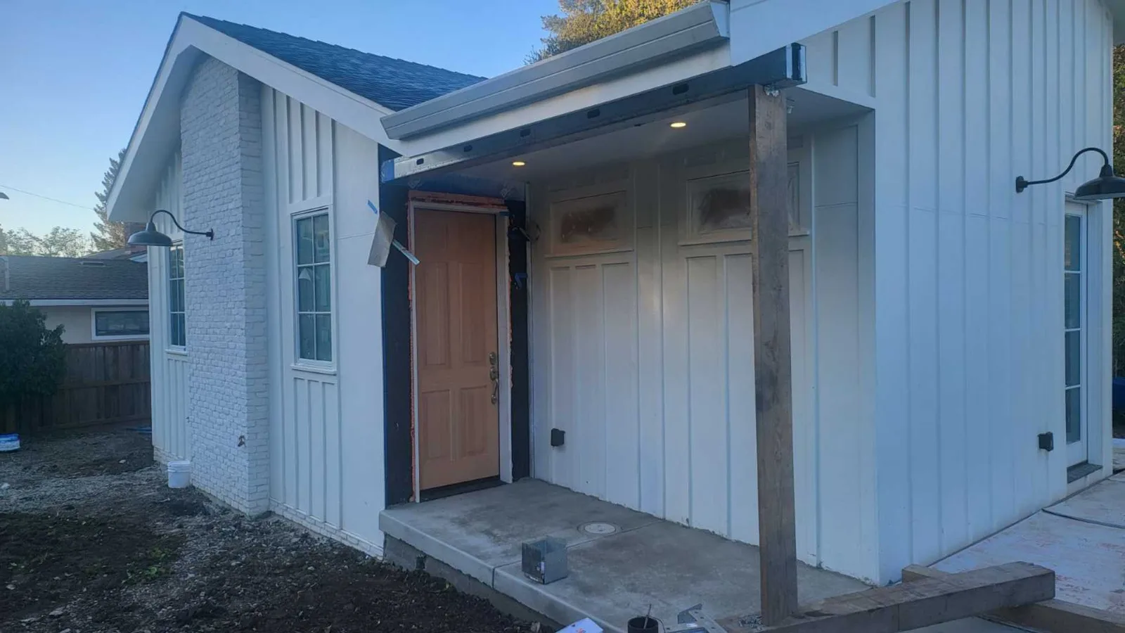 work in progress entry to 1000 sq ft ADU 2 bed 1 bath