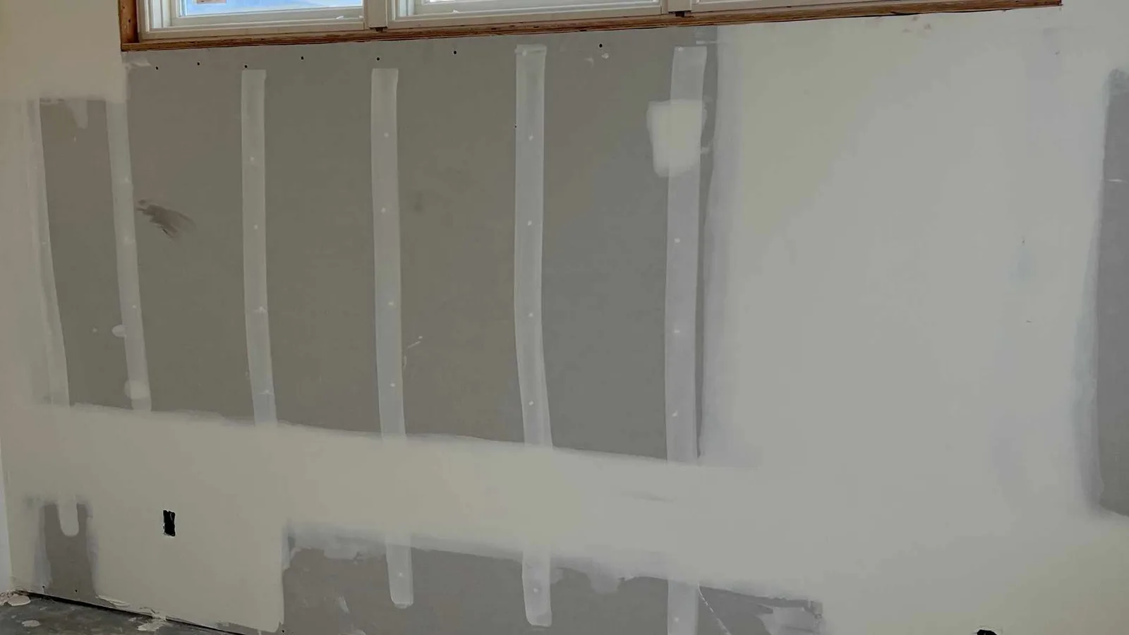 working on drywall